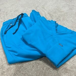 Mens figs scrub set joggers - Caribbean Blue